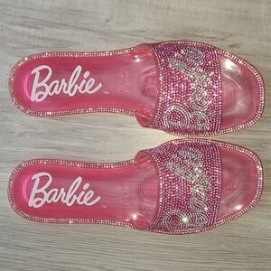 Barbie Jelly Rhinestone Slides US size 8 NEW